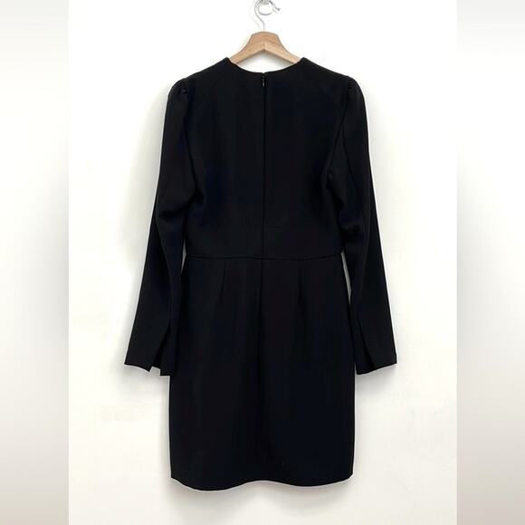 A.L.C. Mara Long Sleeve Structured Asymmetrical Hem Crepe Mini Dress - Size 10 - Picture 3 of 14